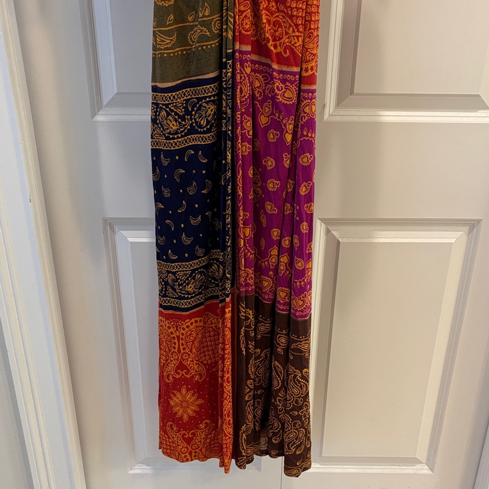 Farm Rio Boho Patchwork Maxi Dress with Paisley Print - Multicolor - Picture 4 of 13